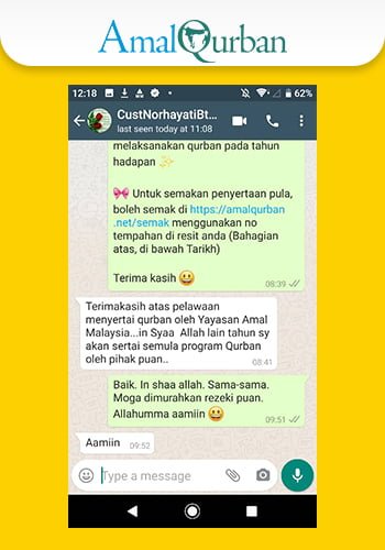 Amal Qurban Testimoni;
