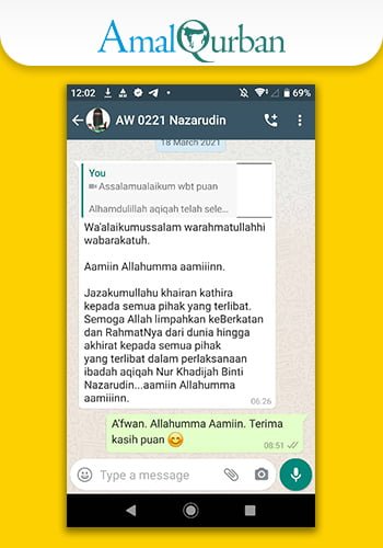 Amal Qurban Testimoni; n
