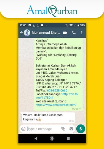 Amal Qurban Testimoni;