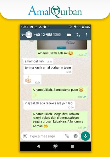 Amal Qurban Testimoni;